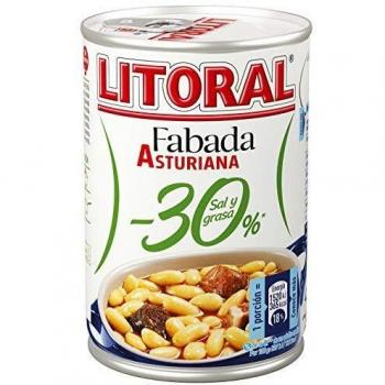 LITORAL Fabada Asturiana -30% Sal y Grasa - Plato Preparado Sin Gluten - 435g