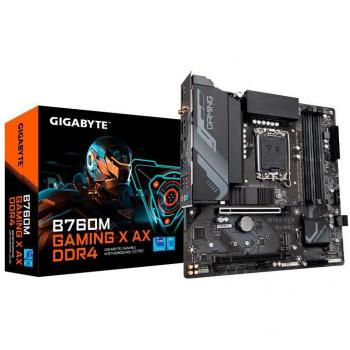 Gigabyte B760M Gaming X AX, LGA 1700, Micro-ATX, DDR4, HDMI, DisplayPort, USB 3.2, SATA 6Gb/s