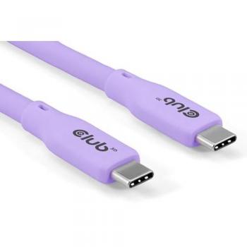 Cable USB-C 4.0 Club 3D 2m 240W PD, 20Gbps, 4K60Hz, morado
