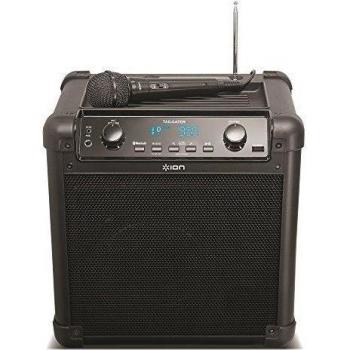 ION Audio Tailgater iPA77 - Altavoz Bluetooth recargable de 50 W, micrófono, radio, cargador USB y batería de 50 horas de duración