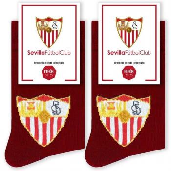 Calcetines Sevilla Fútbol Club Pepe Pinreles Escudo Granate Pinrelitos