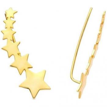 Pendientes Luxenter Africa Basic de metal bañado en oro