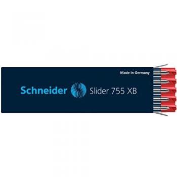 Mine de bolígrafo Schneider Slider 755 XB, grosor 1.4 mm, color rojo