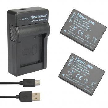 Newmowa® 2x Batería DMW-BCG10 + Micro USB Cargador para Panasonic DMW-BCG10, DMW-BCG10E, DMW-BCG10PP and Panasonic Lumix DMC-3D1, DMC-TZ6, DMC-TZ7, DMC-TZ8, DMC-TZ10, DMC-TZ18, DMC-TZ19, DMC-TZ20, DMC-TZ25, DMC-TZ30, DMC-TZ35, DMC-ZR1, DMC-ZR3, DMC-ZS1,
