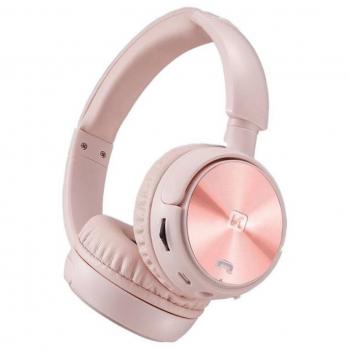 Cascos Bluetooth Estéreo Swissten Trix Rosa con Micro y Radio FM
