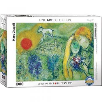 Puzzle Eurographics - Marc Chagall: Los Amantes de Vence, 1000 piezas