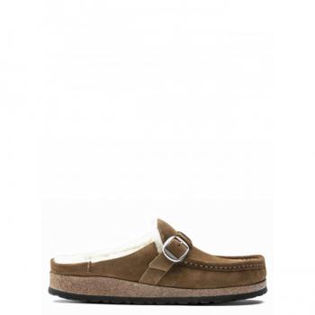 Buckley Shearling Suede Clogs for Women - Brown