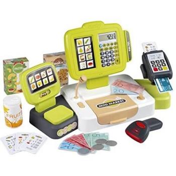 Smoby Supermercado Interactivo Grande con Caja Registradora + 3 Años, 30 piezas