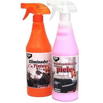 Kit Limpiador y Abrillantador todo tipo de pieles 750 ml y Eliminador de Tintas 750 ml