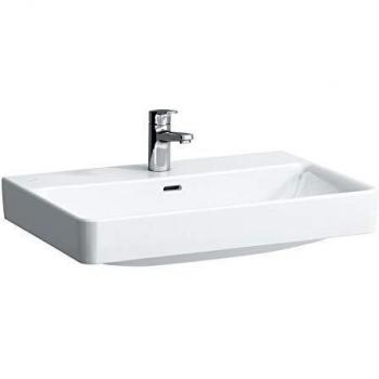 Lavabo sobre encimera Laufen Pro S 70x46,5 cm, blanco, con rebosadero y 3 orificios para grifería