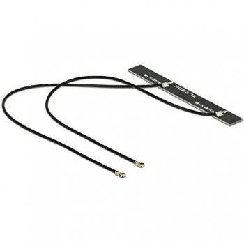 Antena WLAN Doble Banda Delock 89454 2 x MHF IV 802.11 ac/a/h/b/g/n 5 dBi 150 mm PCB interna autoadhesiva