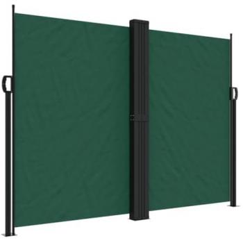 Toldo lateral retráctil 180x1200 cm Color Negro, Crema, Azul y Verde Oscuro