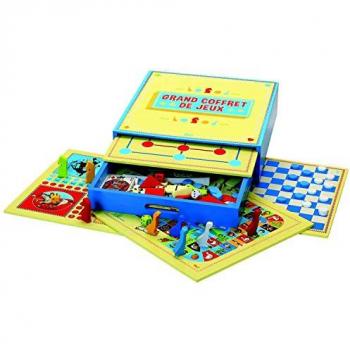Gran Estuche de Juegos - El Árbol que Juega - 200 Reglas - Juego de Mesa en Madera 30 x 30 x 8 cm