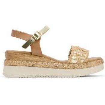 Sandalias Porronet Frisia dorado -Altura cuña 5,5cm-