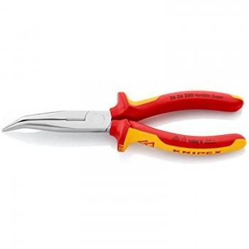 Knipex 26 26 200 Alicate de montaje boca cigüeña cromado, aislados con fundas multicomponentes VDE, 200mm