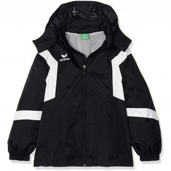 Erima Classic Team Lluvia Chaqueta, todo el año, infantil, color negro/blanco, tamaño 128