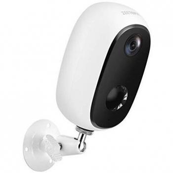 Zeetopin Cámara de Vigilancia para Exteriores con Batería 10000mAh, Cámara IP sin Cables WLAN para Exteriores 1080P, Detección de Movimiento PIR, Audio Bidireccional, Visión Nocturna, IP65 Impermeable