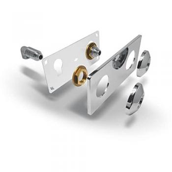 Placa de Salida de Pared para Lavabo/Fregadero Easyfix 120mm Suministro Macho 1/2 - Salida Flexible 3/8