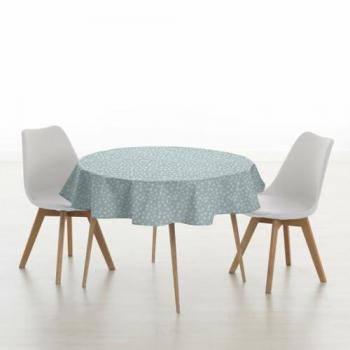 Mantel Redondo Resinados Antimanchas 0120-33 de 180 cm - 100% Algodón Orgánico, Suave Tacto, Fabricación Española