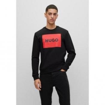 Hugo Duragol222 Large Label Logo Sweatshirt - Black - Size XL