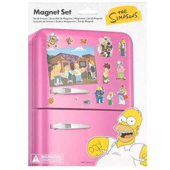 Set de Imanes Troquelados Los Simpson Taberna de Moe - Imanes Decorativos para Nevera 14,5x21 cm
