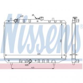 Radiador de refrigeración del motor NISSENS 64154