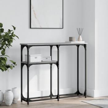 Mesa consola gris Sonoma 90x22,5x75 cm madera multicapa