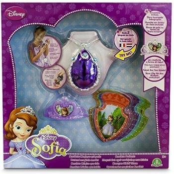 Princesa Sofía - Amuleto mágico, Mini Tiara y 8 Tarjetas con Voz