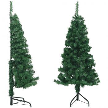Árbol de Navidad artificial de esquina verde 150 cm PVC