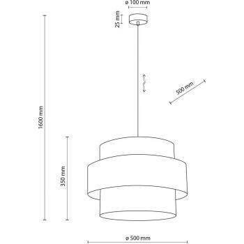 Lámpara colgante Calisto de yute, marrón natural, 1 luz, Ø 50 cm