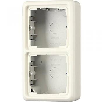 Caja Doble Superficie 152x81x35mm Blanco Marfil