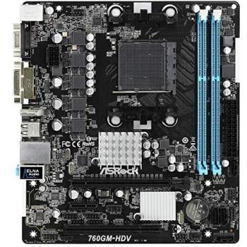 ASRock 760GM-HDV, MATX, AM3+, AMD 760G, 2 DDR3, VGA, DVI, HDMI, RAID