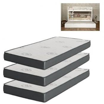 Pack de 3 Colchones Viscoelásticos 90x195x20/90x195x15/90x180x15