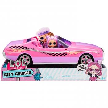 L.O.L. Surprise City Cruiser - Coche deportivo rosa y morado con muñeca exclusiva y accesorios fabulosos