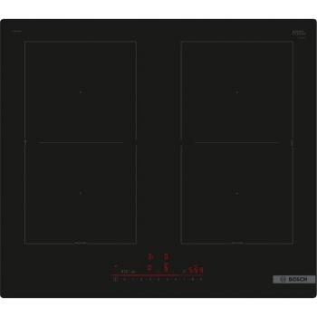 Placa de inducción Bosch PVQ61RHB1E - 60 cm, 3 zonas de cocción, control táctil, función booster, temporizador, marco en acero inoxidable
