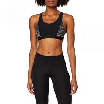 O'NEILL PW Hyperdry - Sujetador Deportivo, Mujer, 9P8700, Black AOP W/White, Large