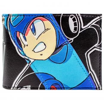 Cartera de Mega Man Retro juego de NES robot héroe Azul
