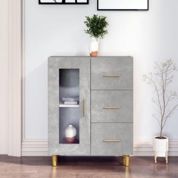 Aparador de madera de ingeniería 69,5x34x90 cm - Mueble de Almacenaje de Salón, Buffet para salón Moderno, Armario Auxiliar, Armario de Almacenamiento en color gris hormigón