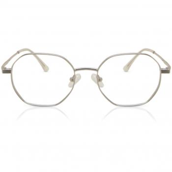 Gafas Recetadas Anti-Azules Geometric Montura Completa Metálica Plateada para Hombre - SmartBuy Collection