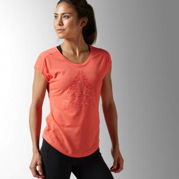 Reebok WOR Supremium 2.0 TEE BL Camiseta, Mujer, Naranja