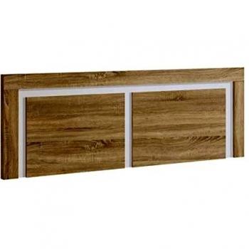 Buyqualia Cabecero Cama 150 en Roble y Blanco (Largo 155 cm/Alto 60 cm/Grosor 3 cm