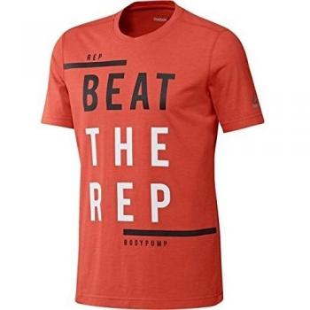 Reebok Lm Bodypump Tee Camiseta, Hombre, Naranja