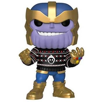 Funko - Pop! Bobble Vinyle Marvel: Holiday - Thanos Figura Coleccionable, Multicolor