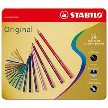 Lápiz de color STABILO Original - Caja de metal con 24 colores