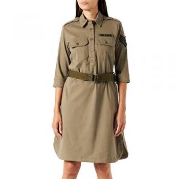 Schott NYC Women's Military Dress in Light Khaki