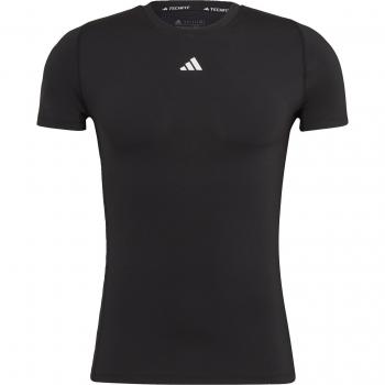 Adidas Tech-Fit Camiseta de Manga Corta para Hombre - Negro, XXL