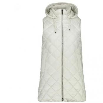 CMP Women's Regular Fit Bodywarmer Vest with Fixed Hood - White/Brown Size 42