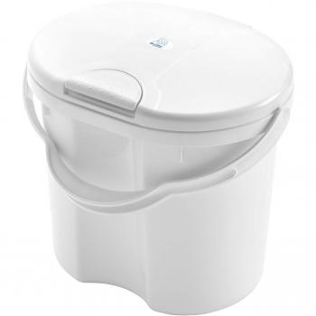 Rotho Babydesign TOP Cubo para pañales, Tapa abatible, 11 l, A partir de 0 meses, TOP, White, 200020001