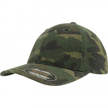 Flexfit Garment Washed Green Camo Cap