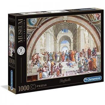 Clementoni- Puzzle 1000 Piezas Museos La Escuela de Atenas, Multicolor